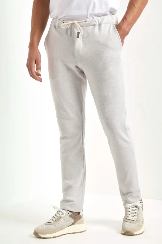 Stone jersey jogger pants - Made in Italy sold by Pini Parma