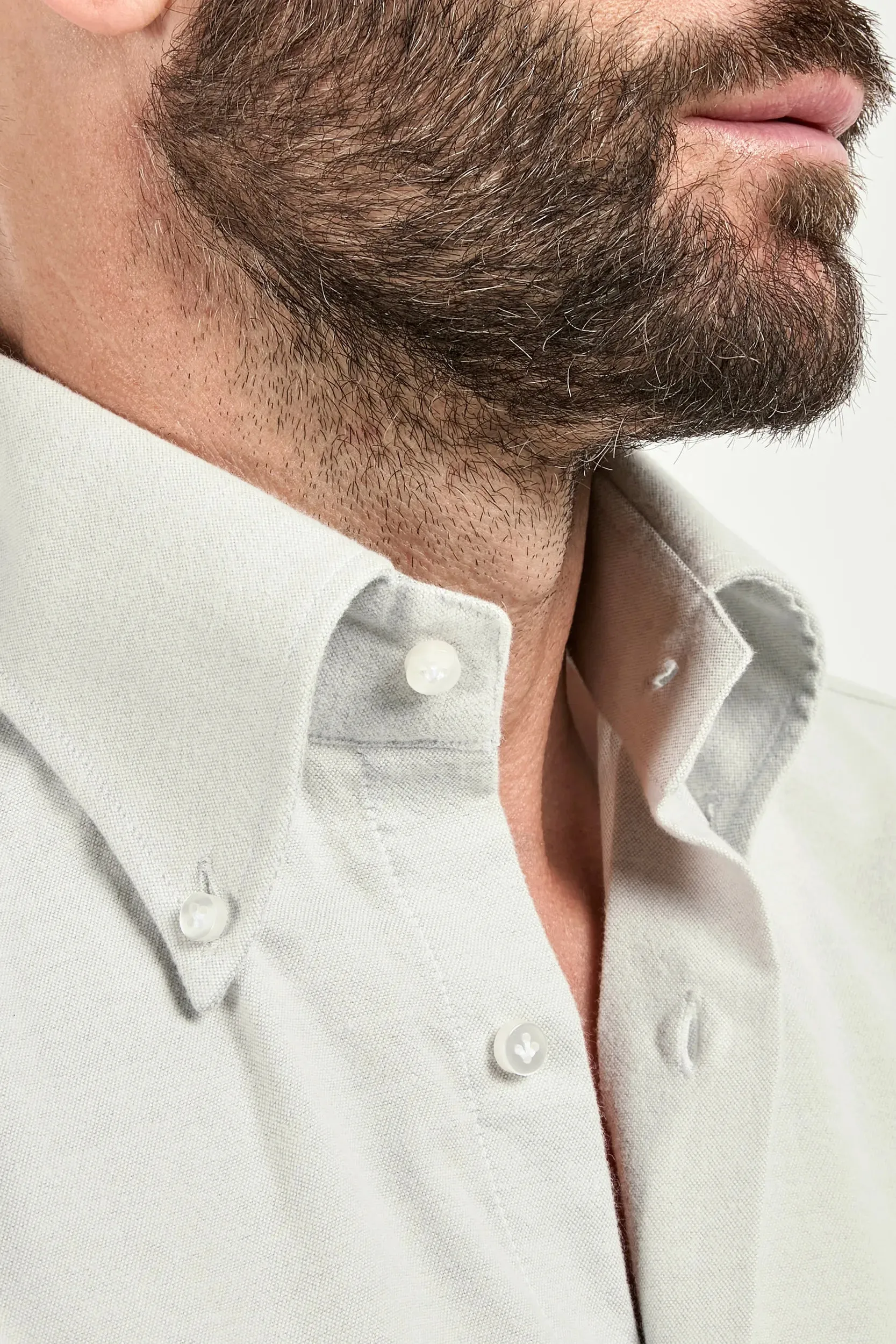 Grey brushed cotton button down shirt - Made In Italy sold by Pini Parma product image thumbnail 2