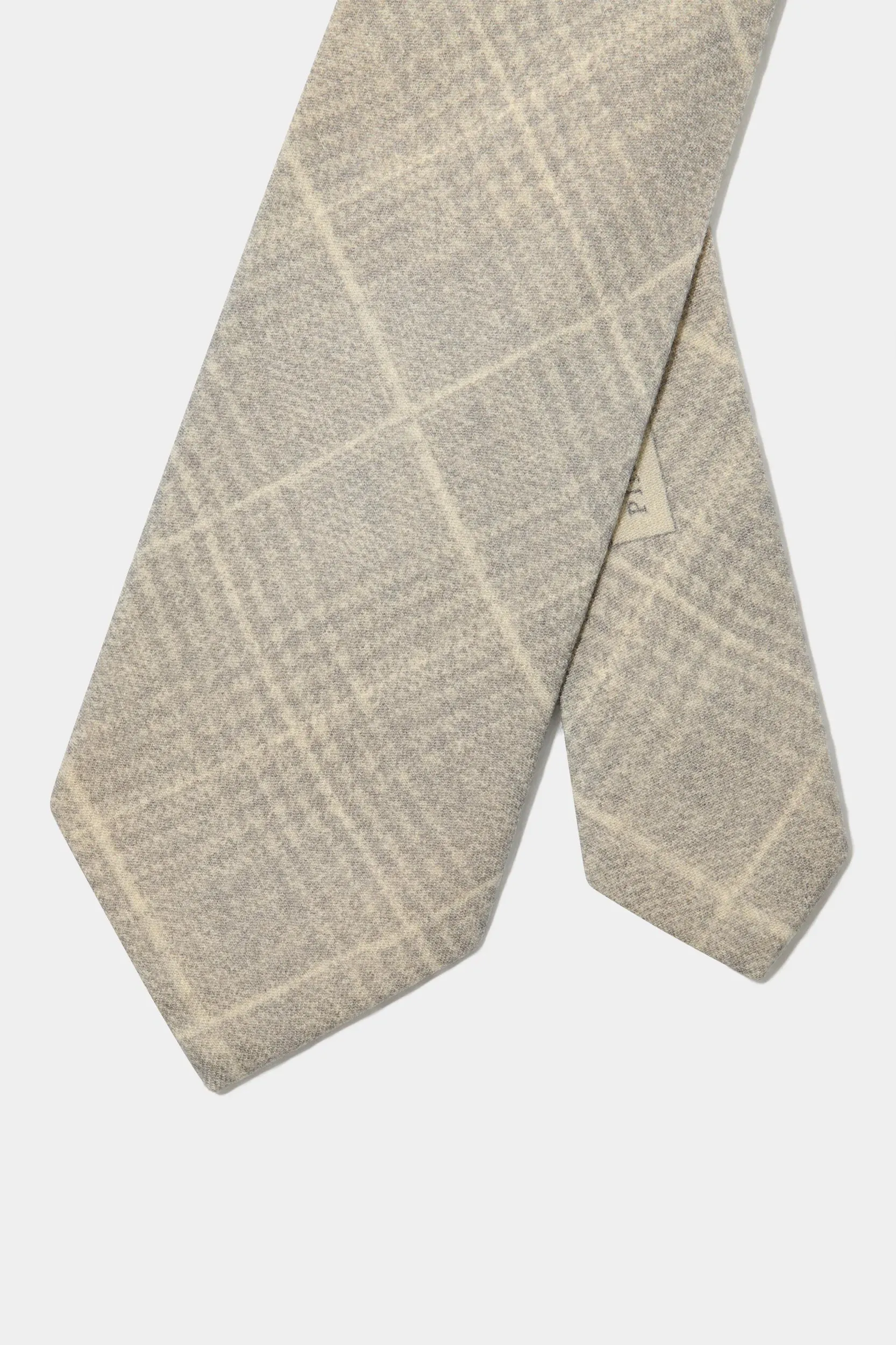 Taupe Prince of wales tie - Made in Italy sold by Pini Parma product image thumbnail 4
