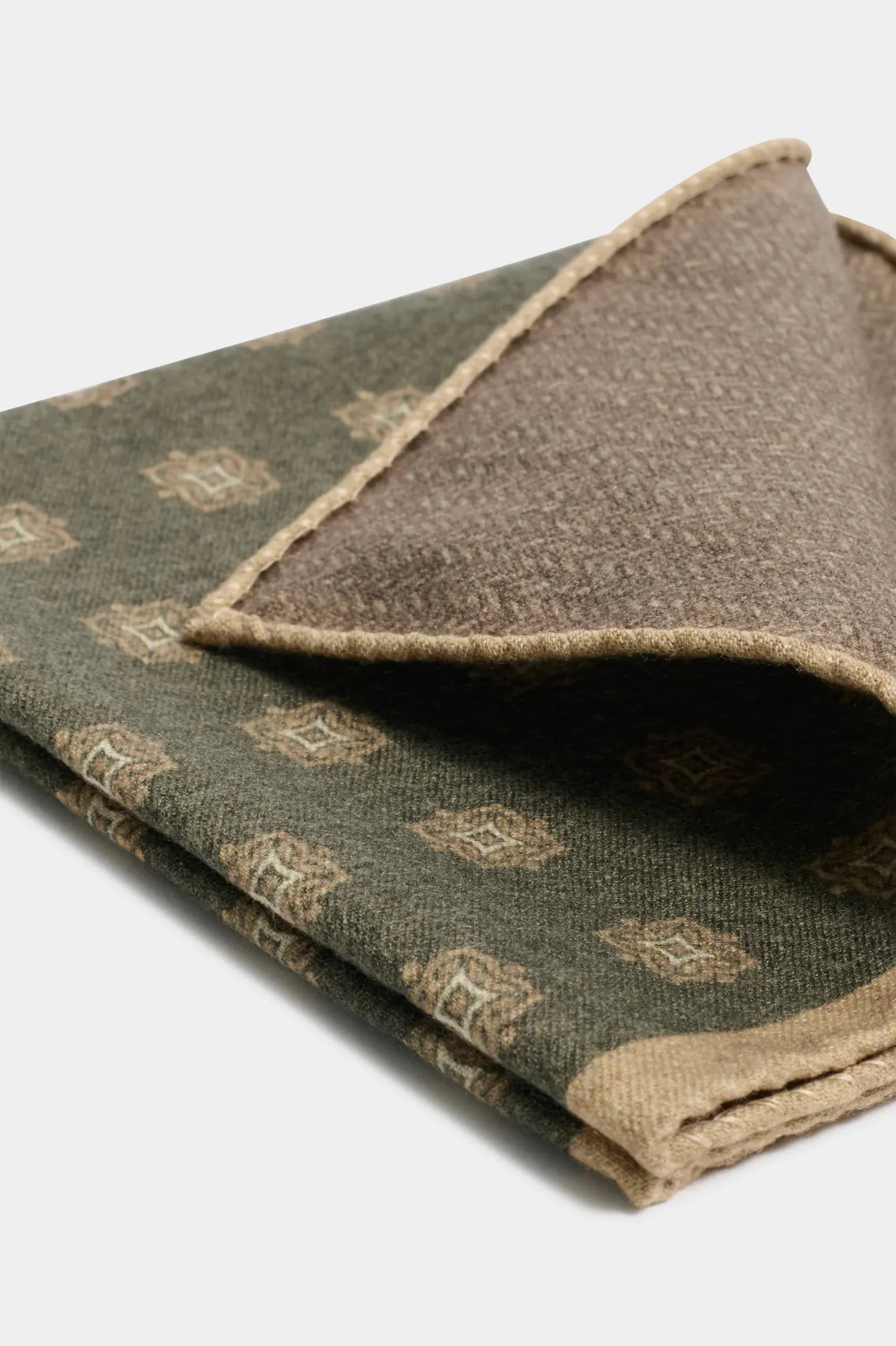 Green fancy pocket square - Made in Italy sold by Pini Parma product image thumbnail 2