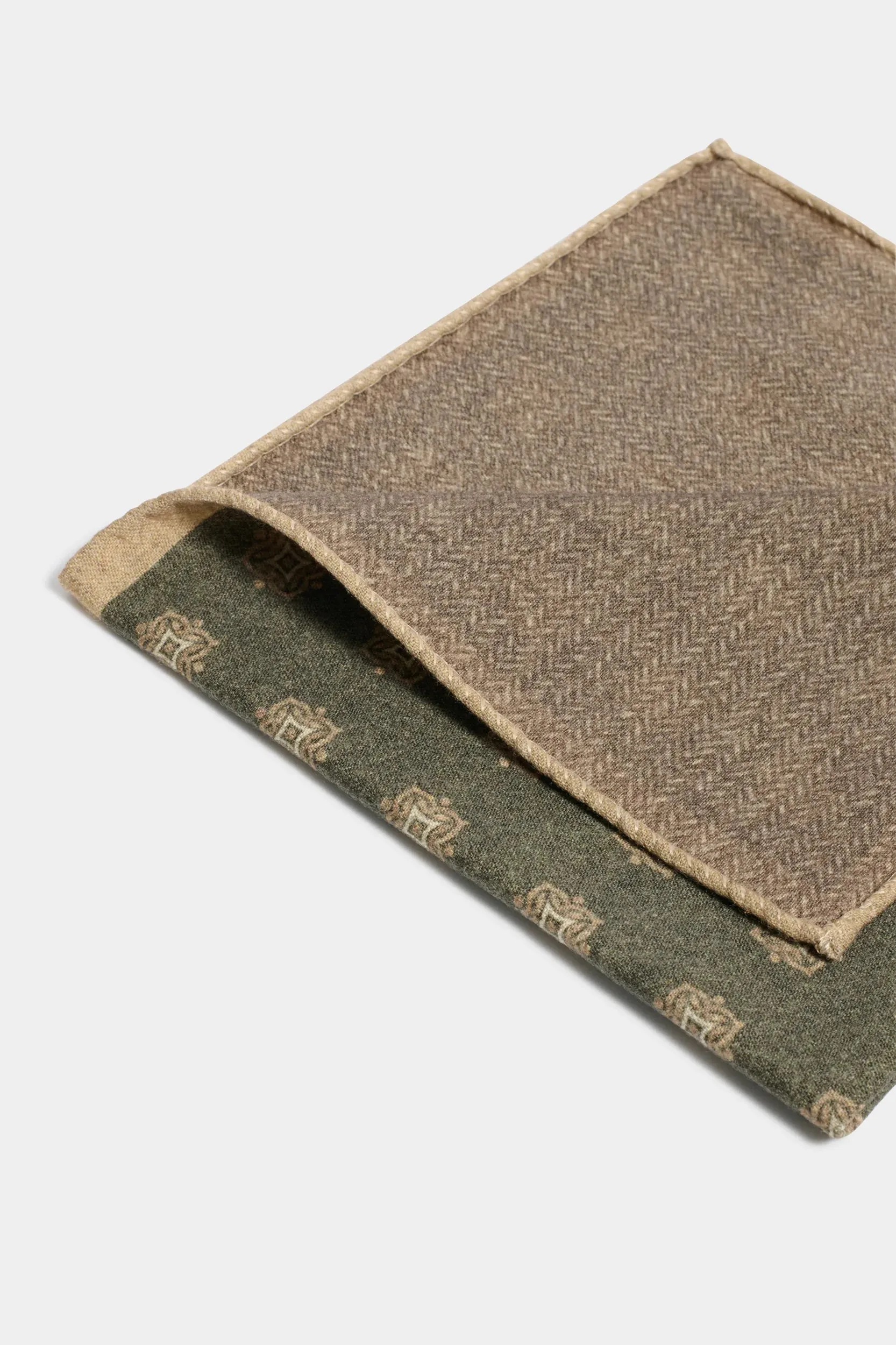 Green fancy pocket square - Made in Italy sold by Pini Parma product image thumbnail 3