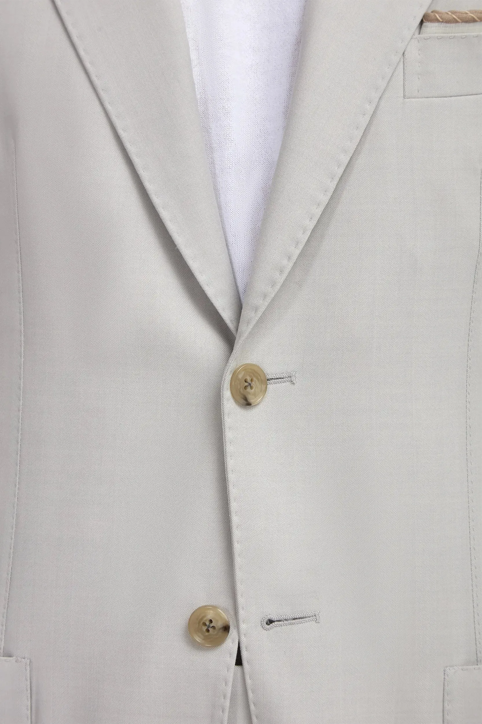 Stone herringbone suit - Made in Italy sold by Pini Parma product image thumbnail 3