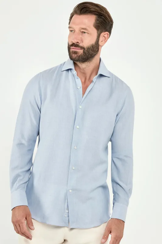 Light blue jersey shirt - Made in Italy sold by Pini Parma