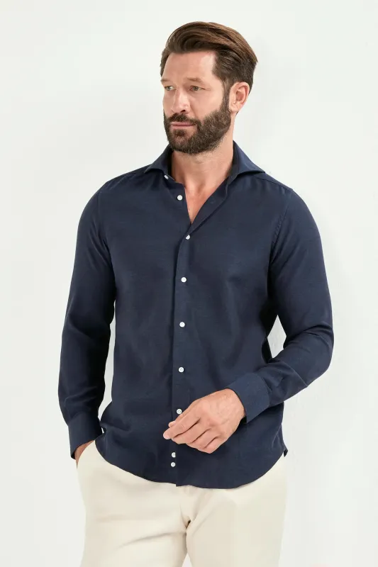 Blue jersey shirt - Made in Italy sold by Pini Parma