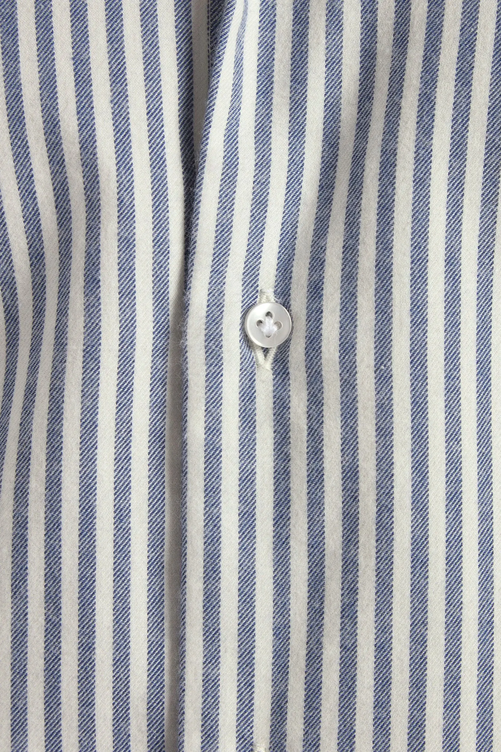 Blue striped cotton and cashmere shirt - Made in Italy sold by Pini Parma product image thumbnail 4