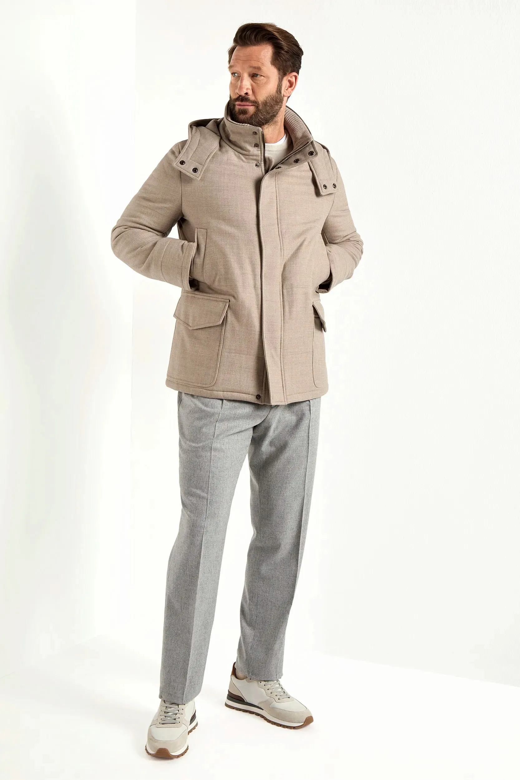 Beige parka – Made in Italy sold by Pini Parma product image thumbnail 5