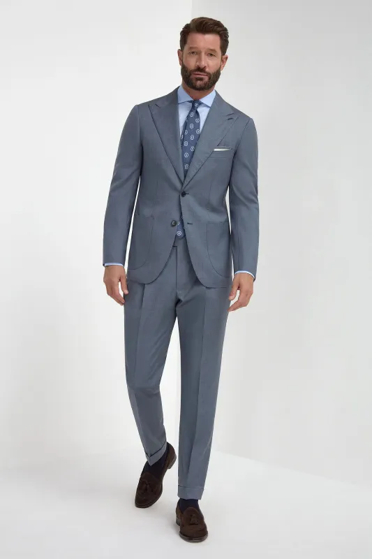 Dusty blue suit - Made in Italy sold by Pini Parma
