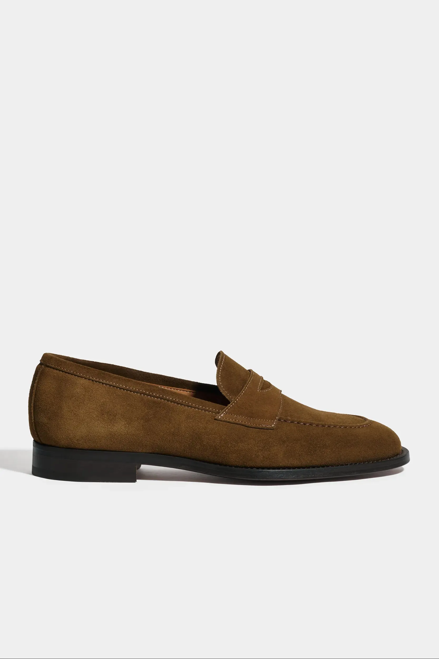 Cognac suede penny loafers - Made in Italy sold by Pini Parma product image thumbnail 2