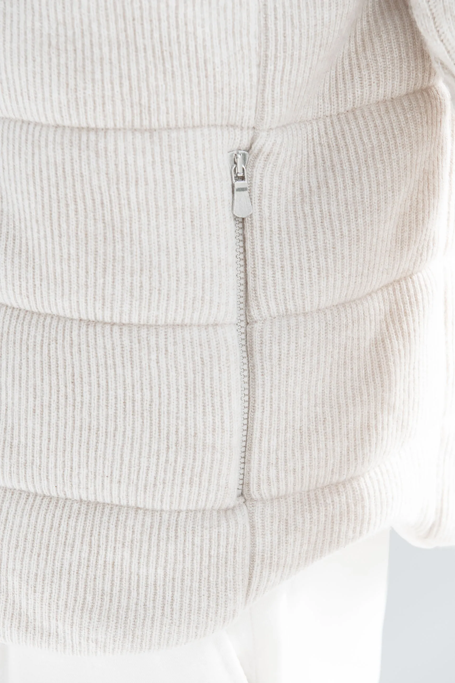 Sand ribbed cashmere blend vest - Made in Italy sold by Pini Parma product image thumbnail 4