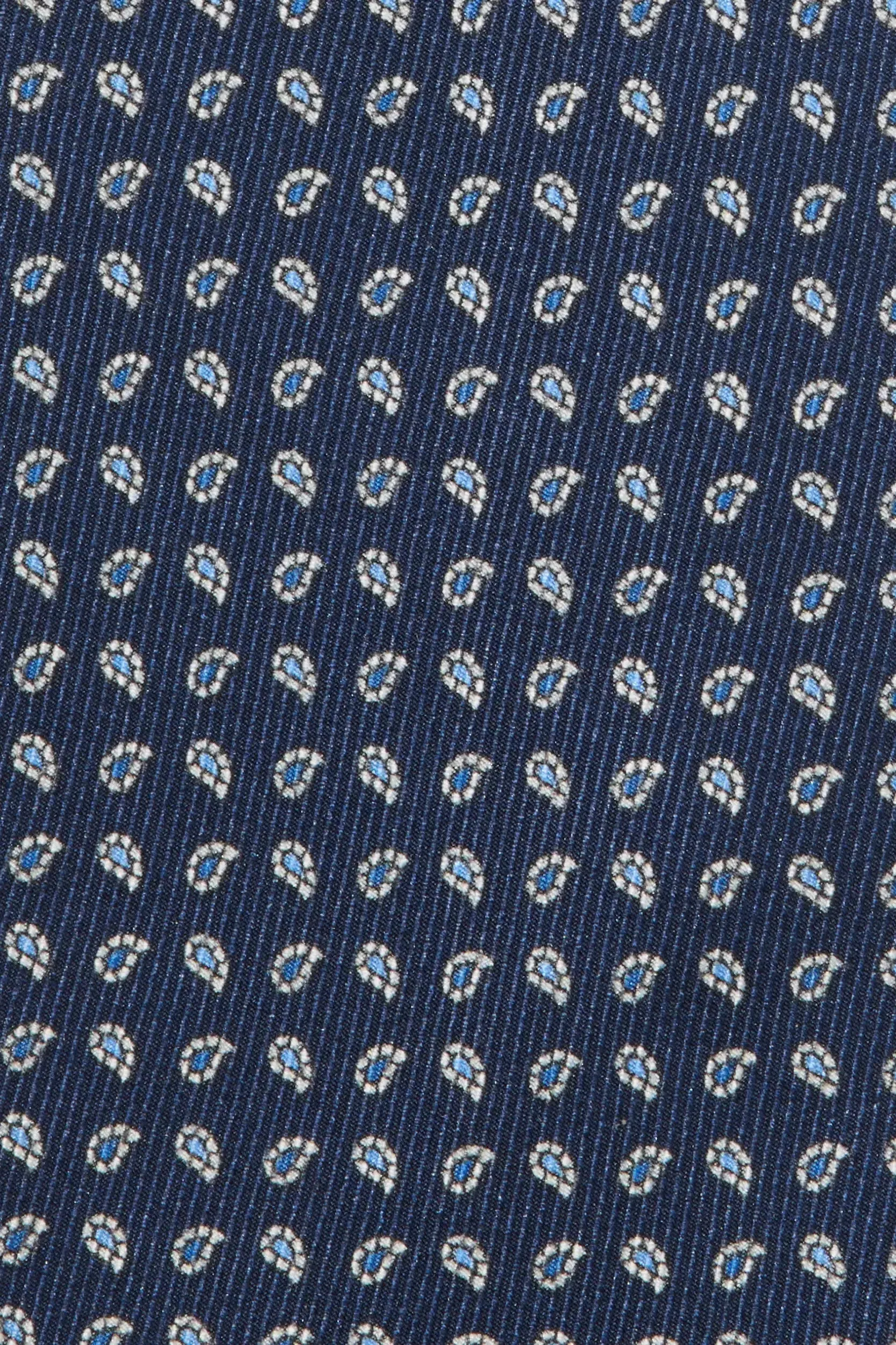 Blue paisley silk tie - Made in Italy sold by Pini Parma product image thumbnail 2