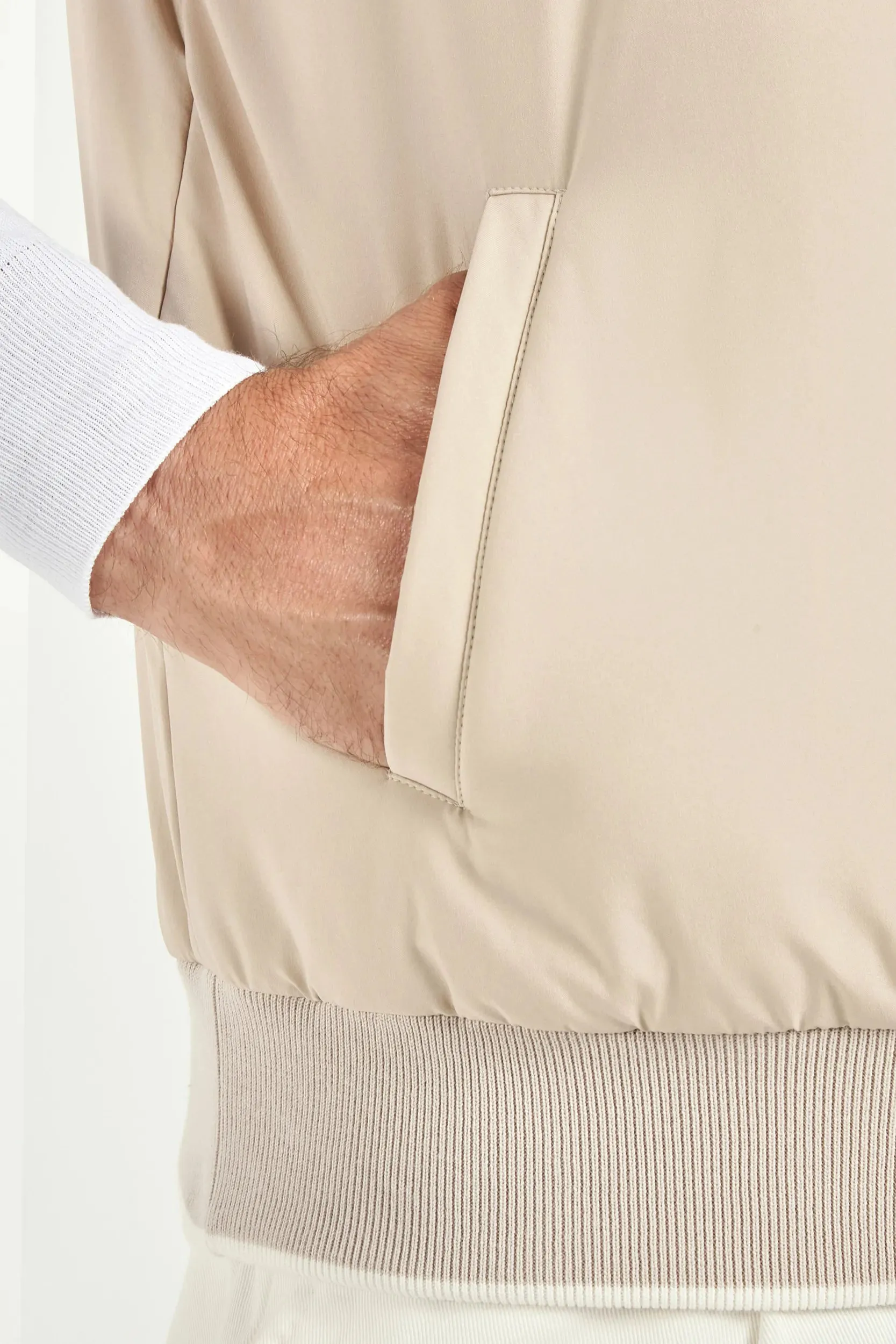 Taupe vest - Made in Italy sold by Pini Parma product image thumbnail 4