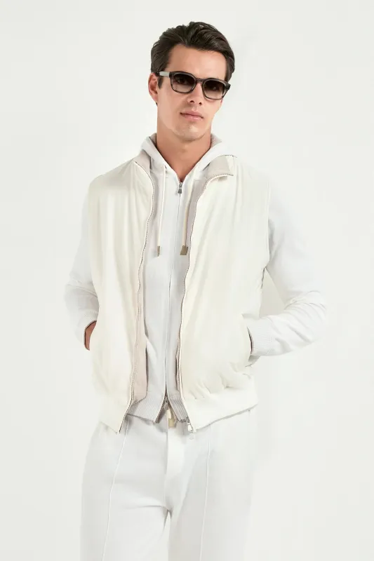 Off-white vest - Made in Italy made by Pini Parma