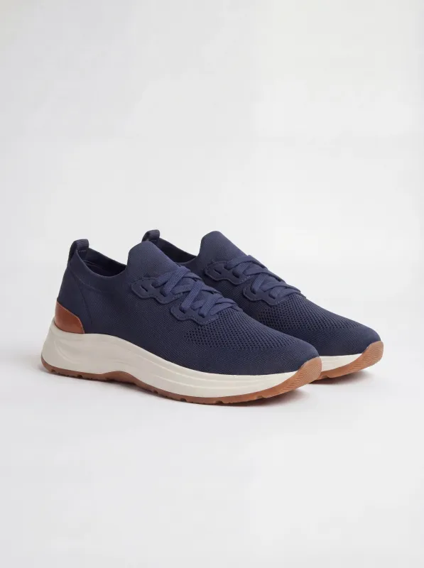 Ocean blue knitted sneakers - Made in Italy made by Pini Parma