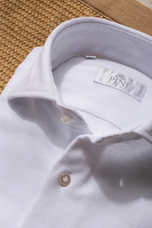 White polo shirt - Made in Italy made by Pini Parma