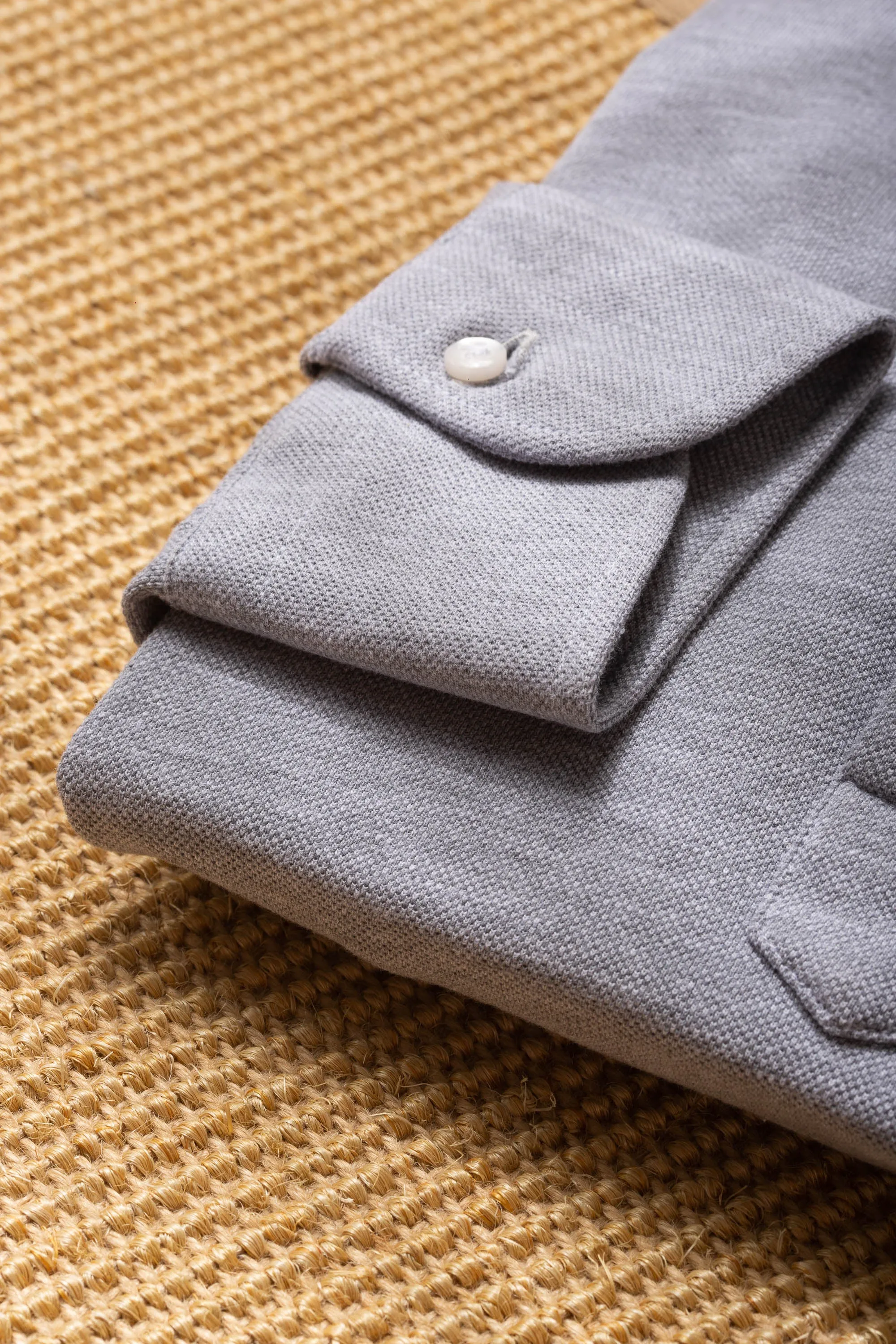 Grey popover polo shirt - Made in Italy sold by Pini Parma product image thumbnail 5