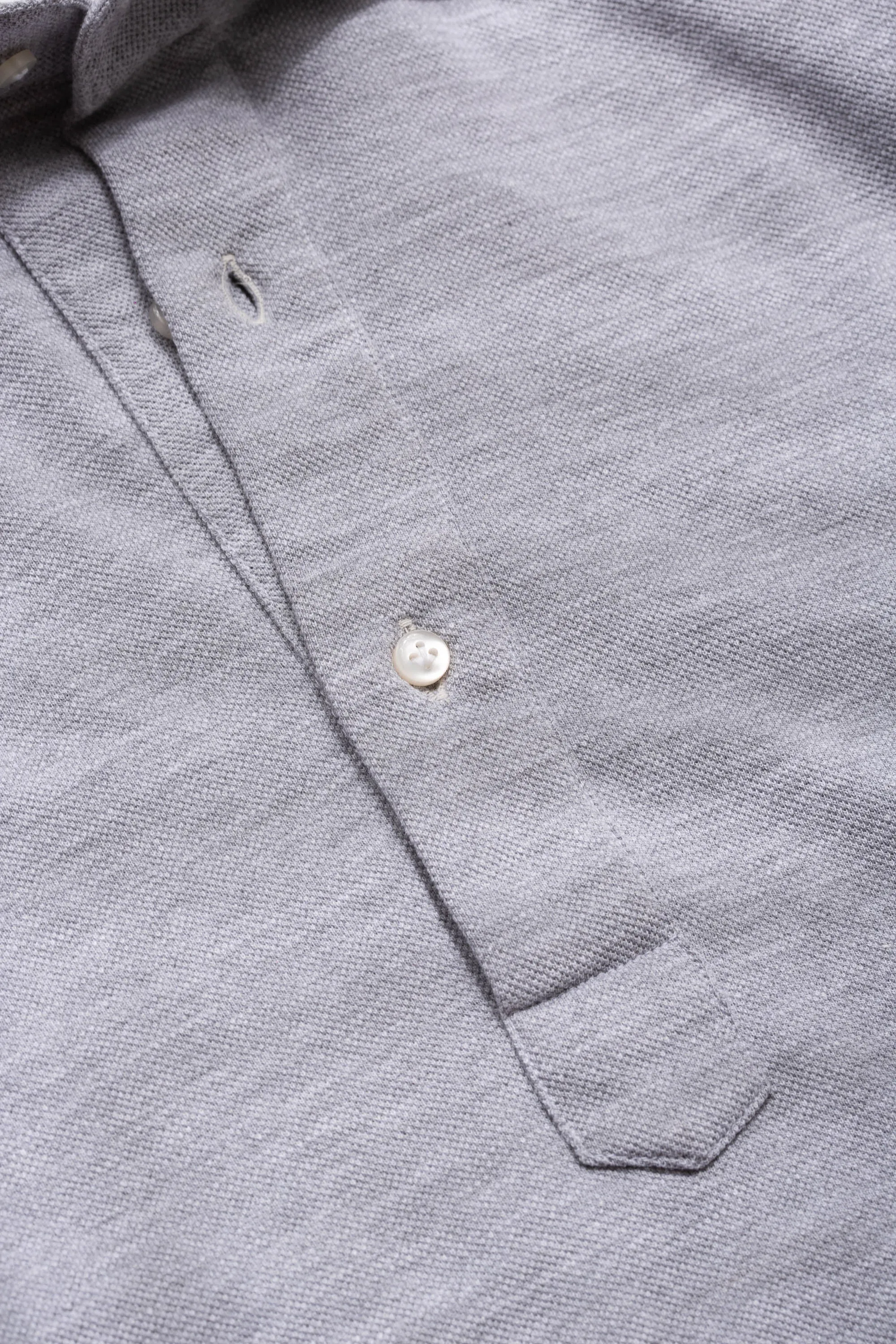 Grey popover polo shirt - Made in Italy sold by Pini Parma product image thumbnail 3