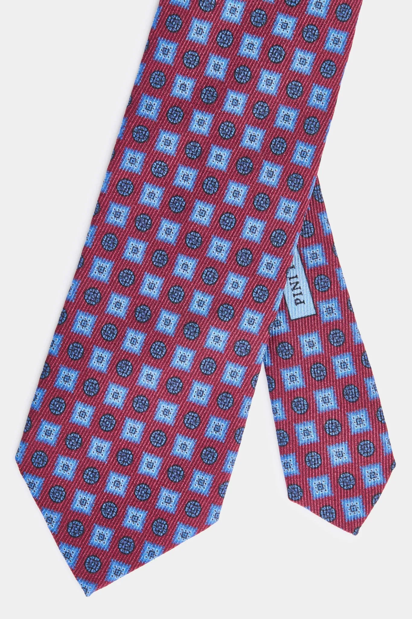 Burgundy fancy tie - Made in Italy sold by Pini Parma product image thumbnail 3