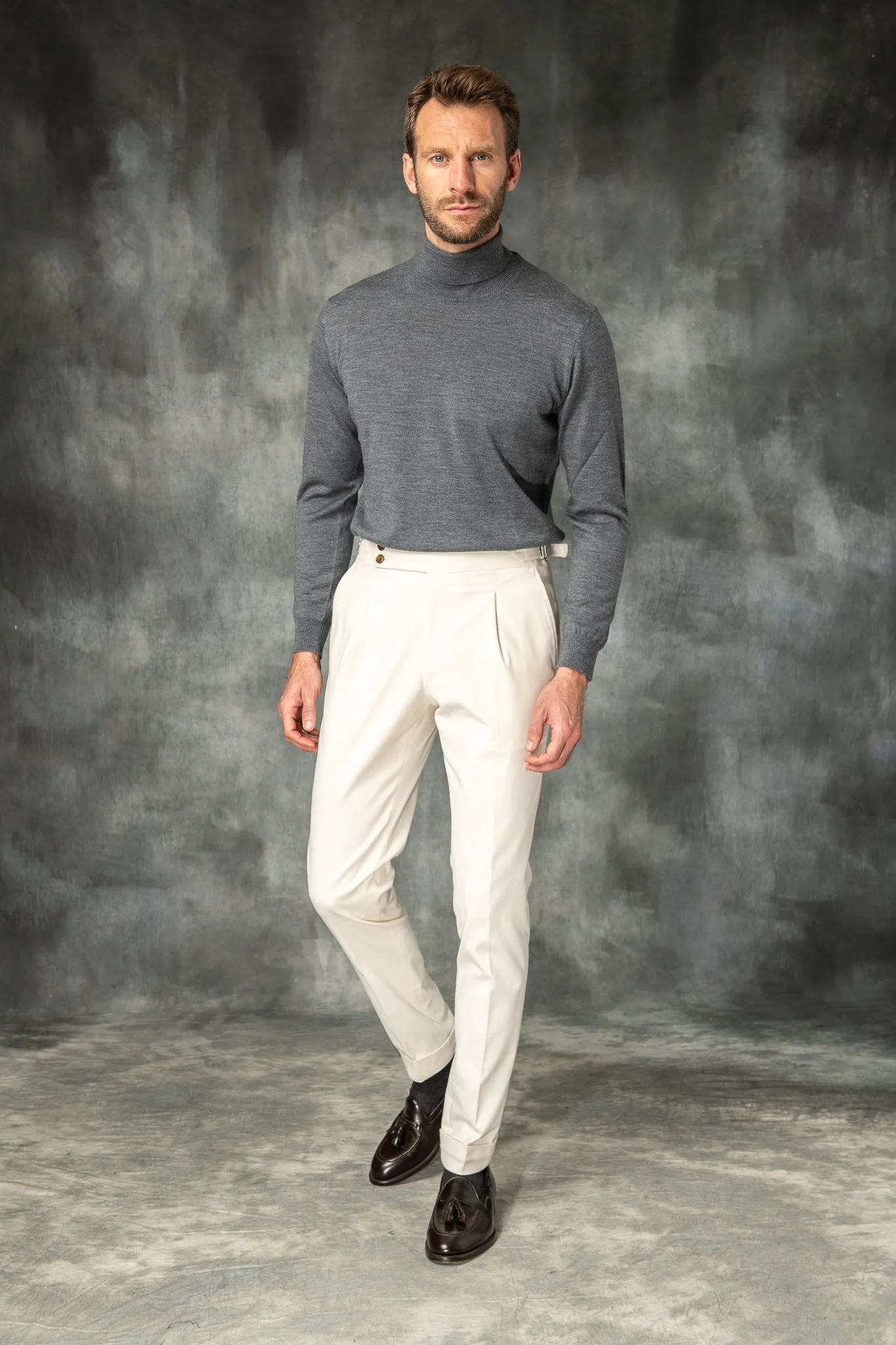 Anthracite Merino Turtleneck – Made in Italy sold by Pini Parma product image thumbnail 2