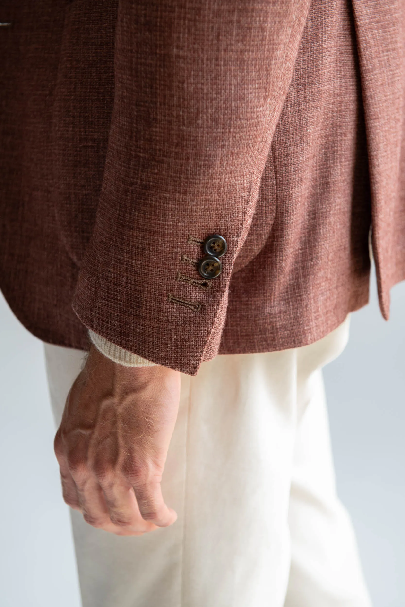 Brick jacket in wool, cotton and silk - Made in Italy sold by Pini Parma product image thumbnail 3