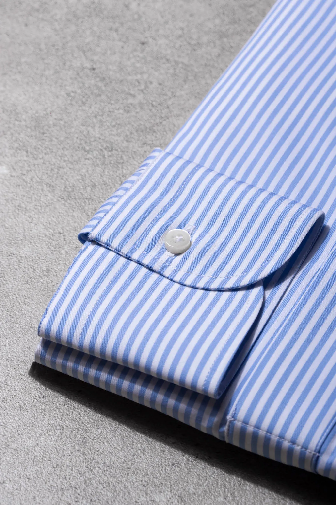 Light blue striped popover shirt - Made in Italy sold by Pini Parma product image thumbnail 3