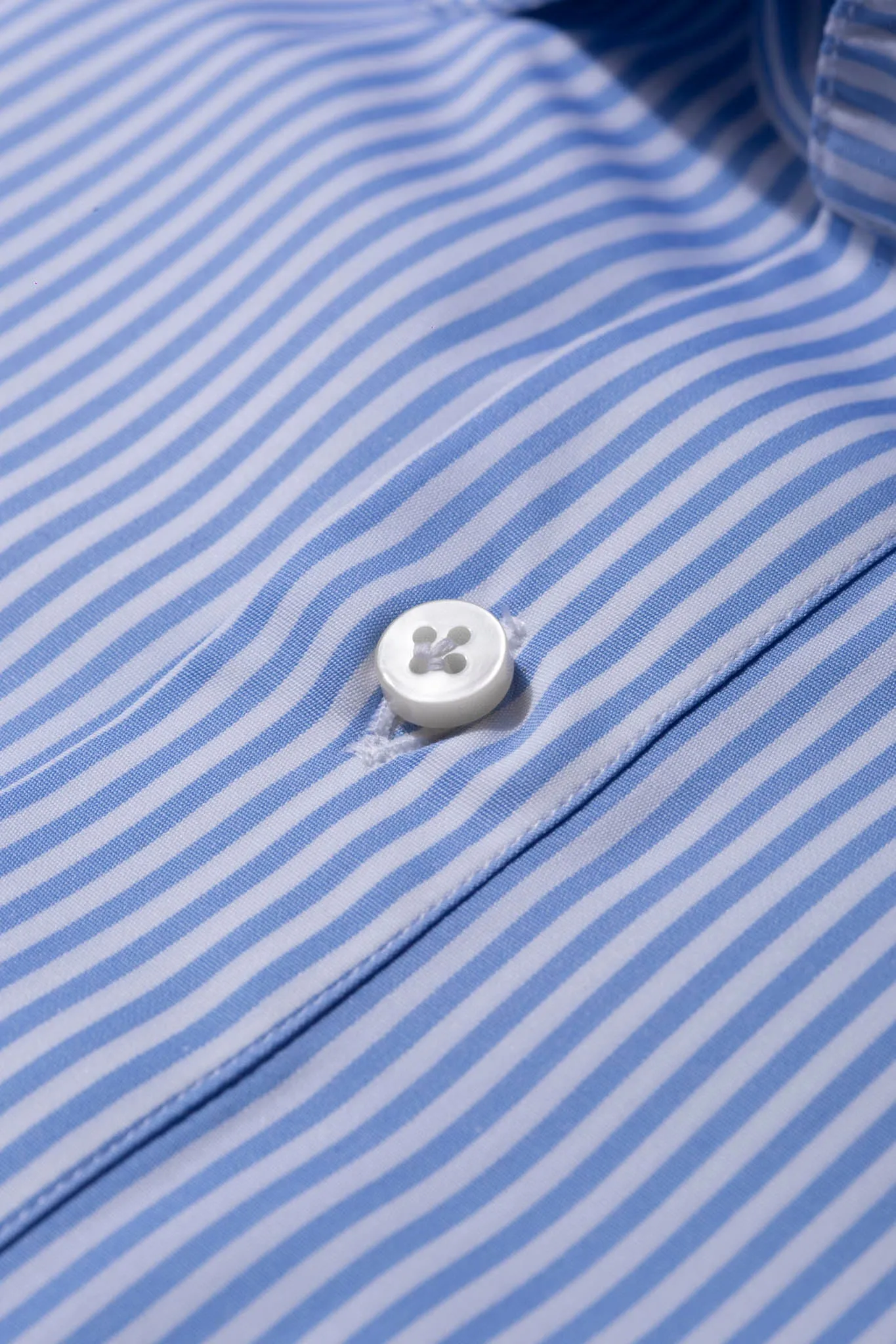 Light blue striped popover shirt - Made in Italy sold by Pini Parma product image thumbnail 5