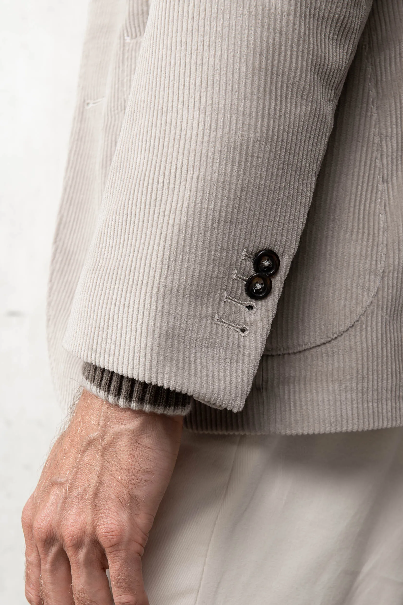 Beige corduroy jacket "Soragna Collection" - Made in Italy sold by Pini Parma product image thumbnail 3