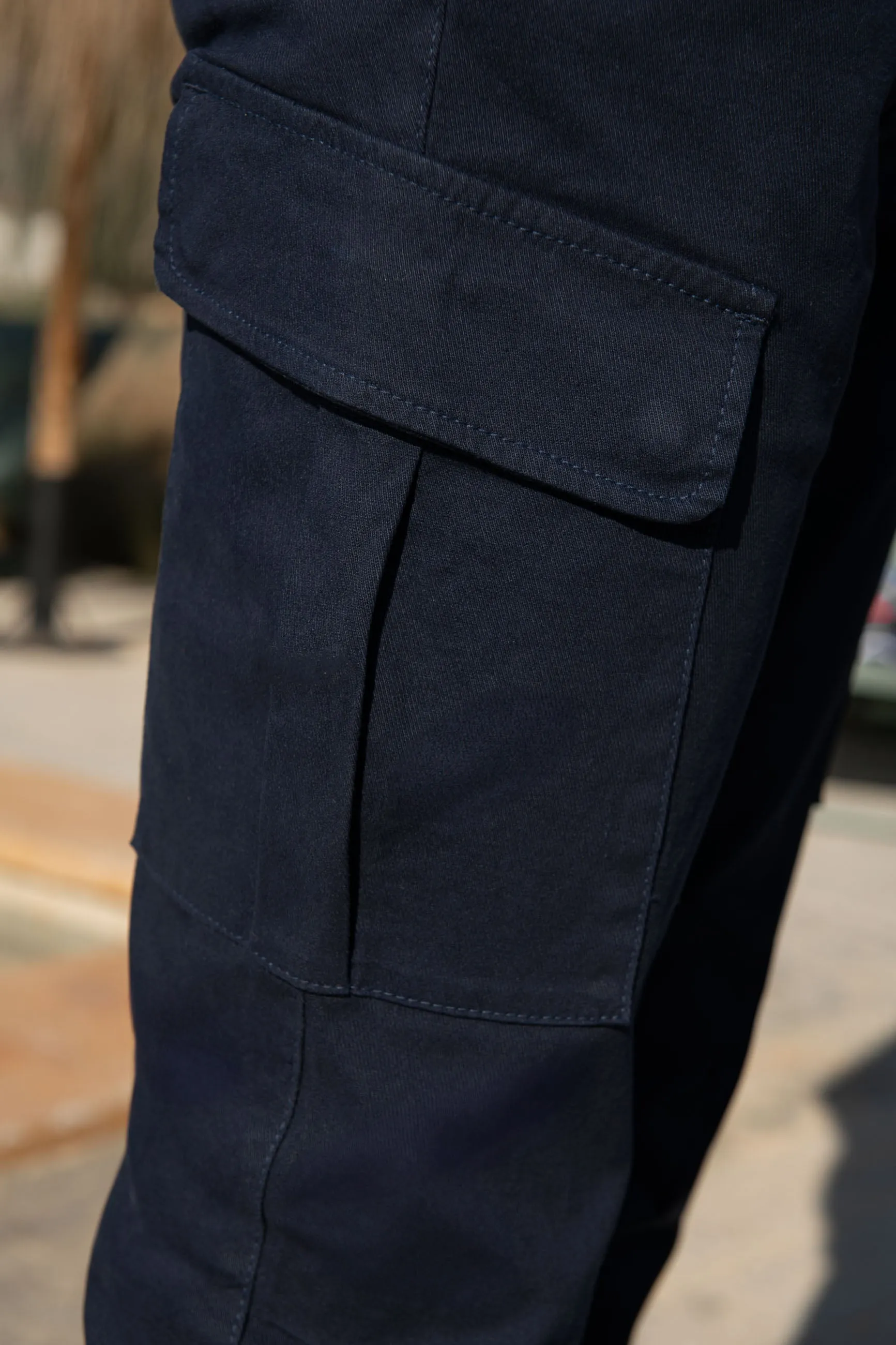 Blue stretch cotton cargo - Made in Italy sold by Pini Parma product image thumbnail 2
