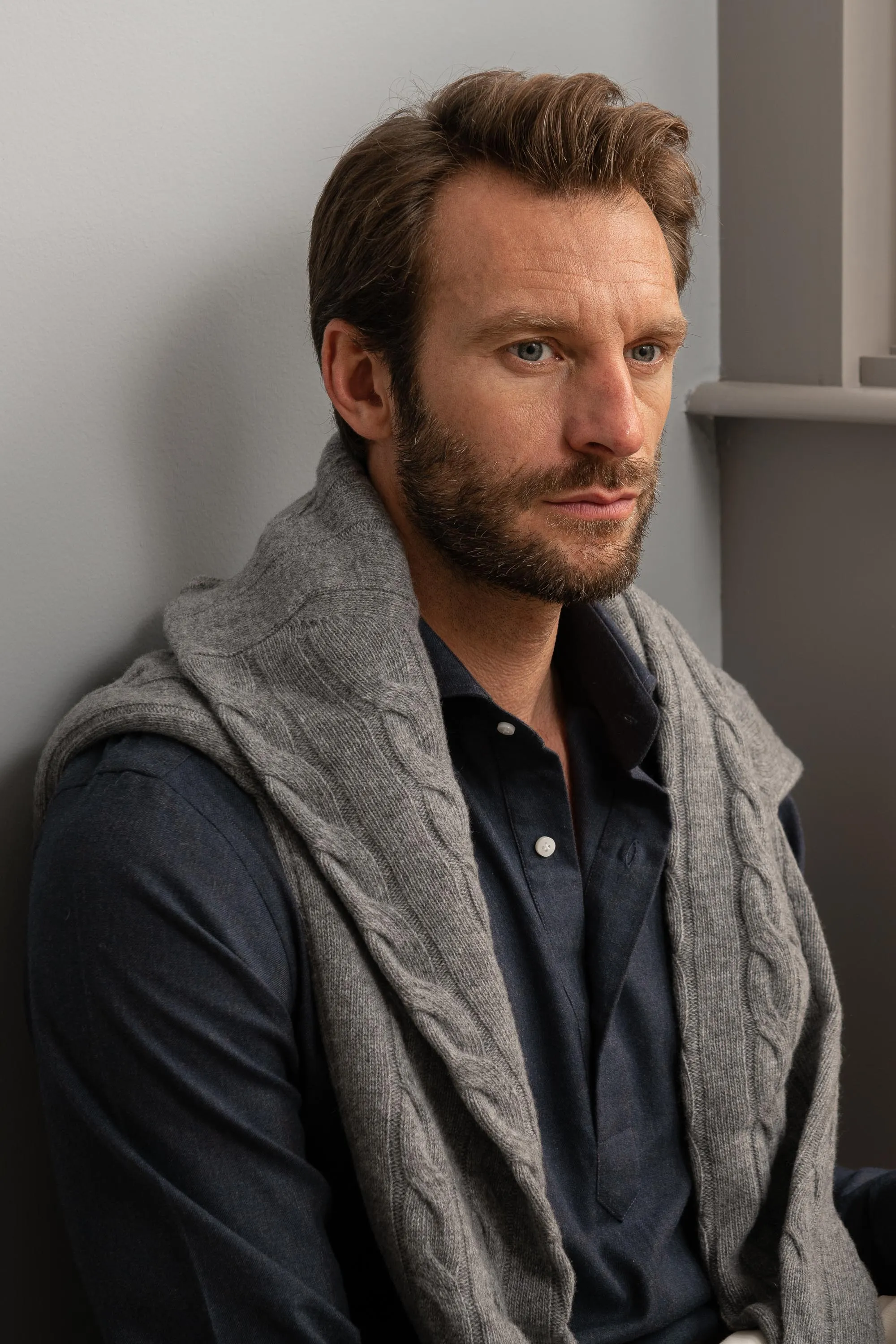 Blue Popover Shirt - Flannel Touch - Made in Italy sold by Pini Parma product image thumbnail 2