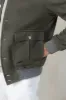 Green Super 180's wool flannel bomber jacket – Made in Italy sold by Pini Parma