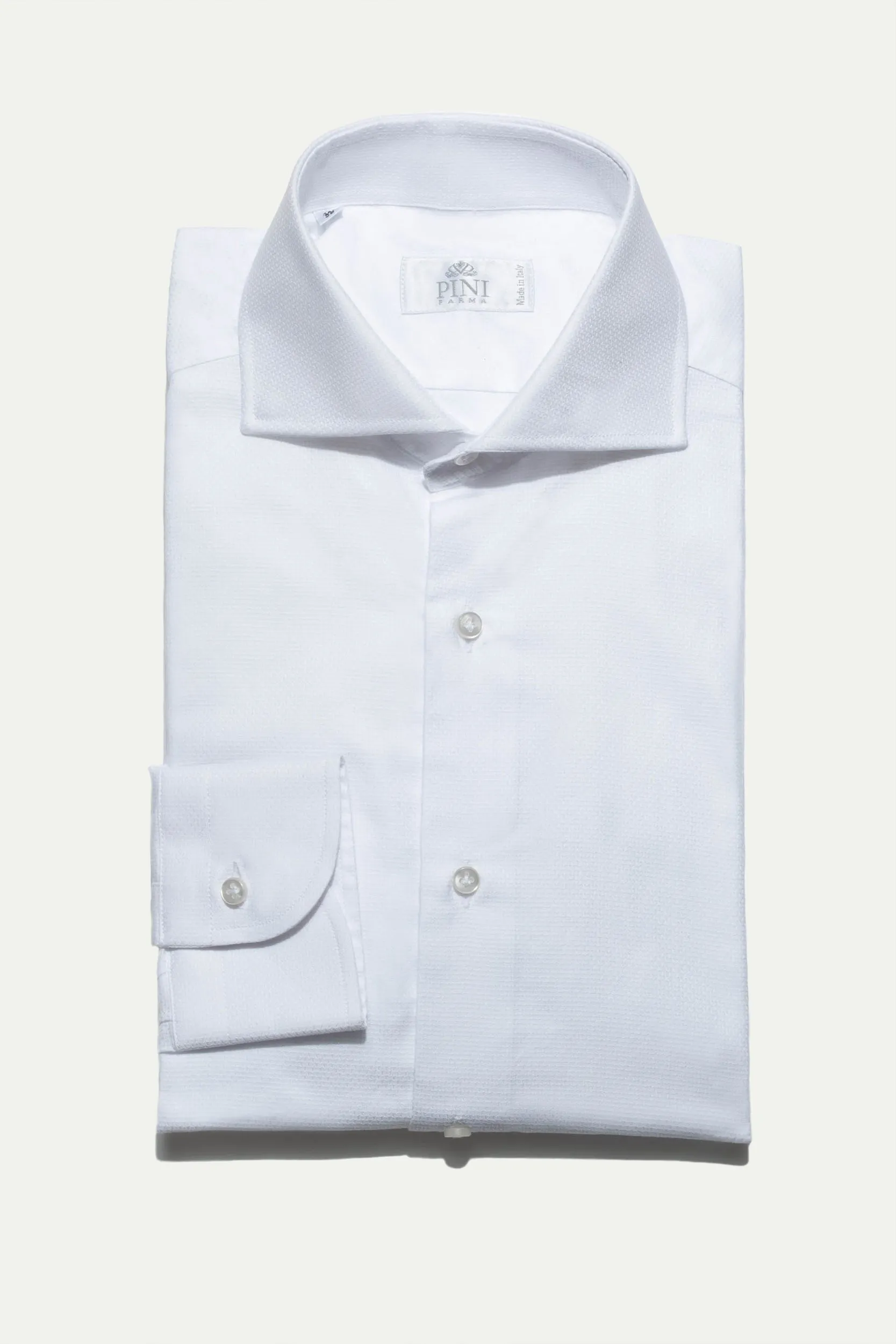 White textured shirt - Made In Italy sold by Pini Parma product image thumbnail 2