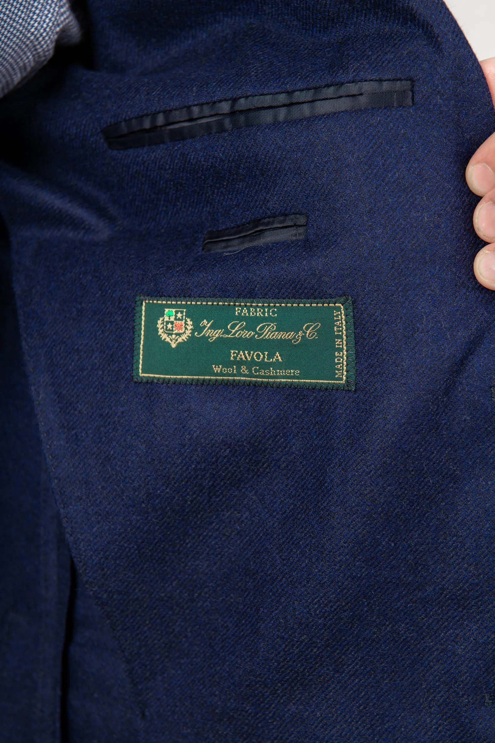 Blue jacket in wool and cashmere - Made in Italy sold by Pini Parma product image thumbnail 4