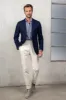 Blue jacket in wool and cashmere - Made in Italy sold by Pini Parma