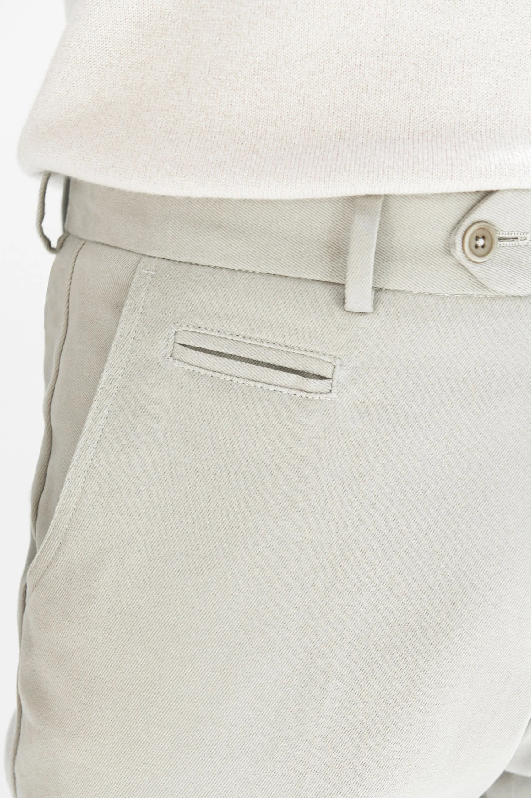 Mastic cotton and cashmere Garda trousers - Made in Italy sold by Pini Parma product image thumbnail 2