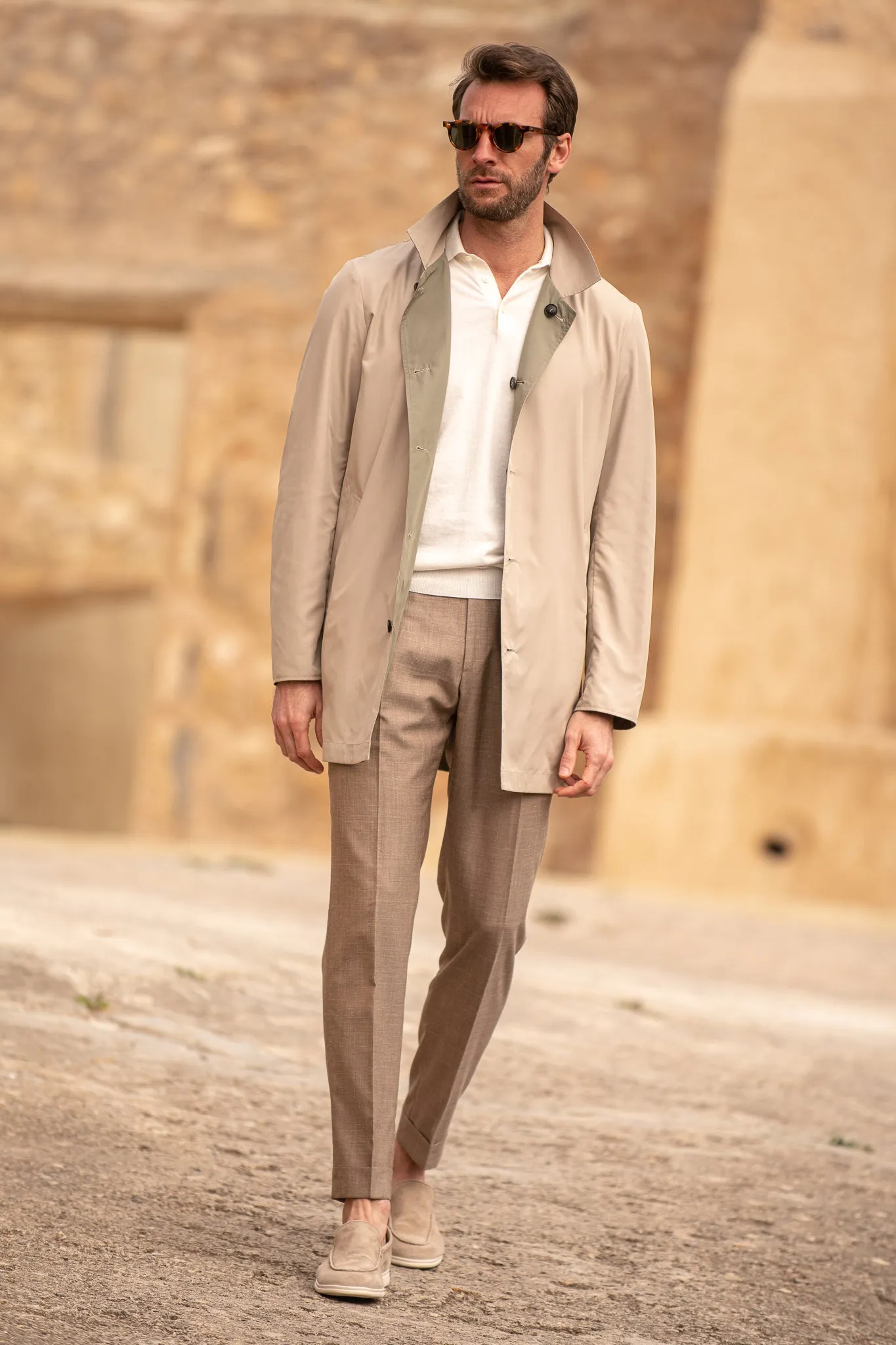 Almond trousers "Soragna Capsule Collection" - Made in Italy sold by Pini Parma product image thumbnail 3