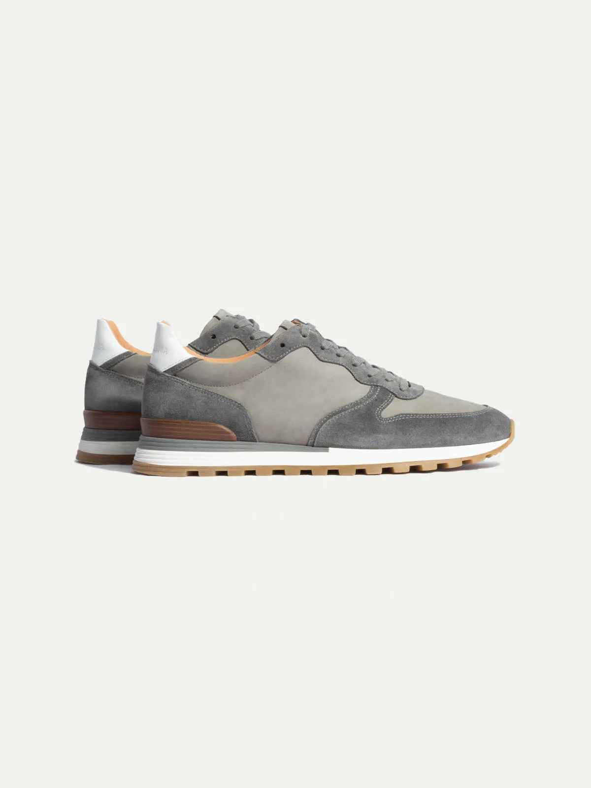 Grey nabuk and suede runners - Made In Italy sold by Pini Parma product image thumbnail 3