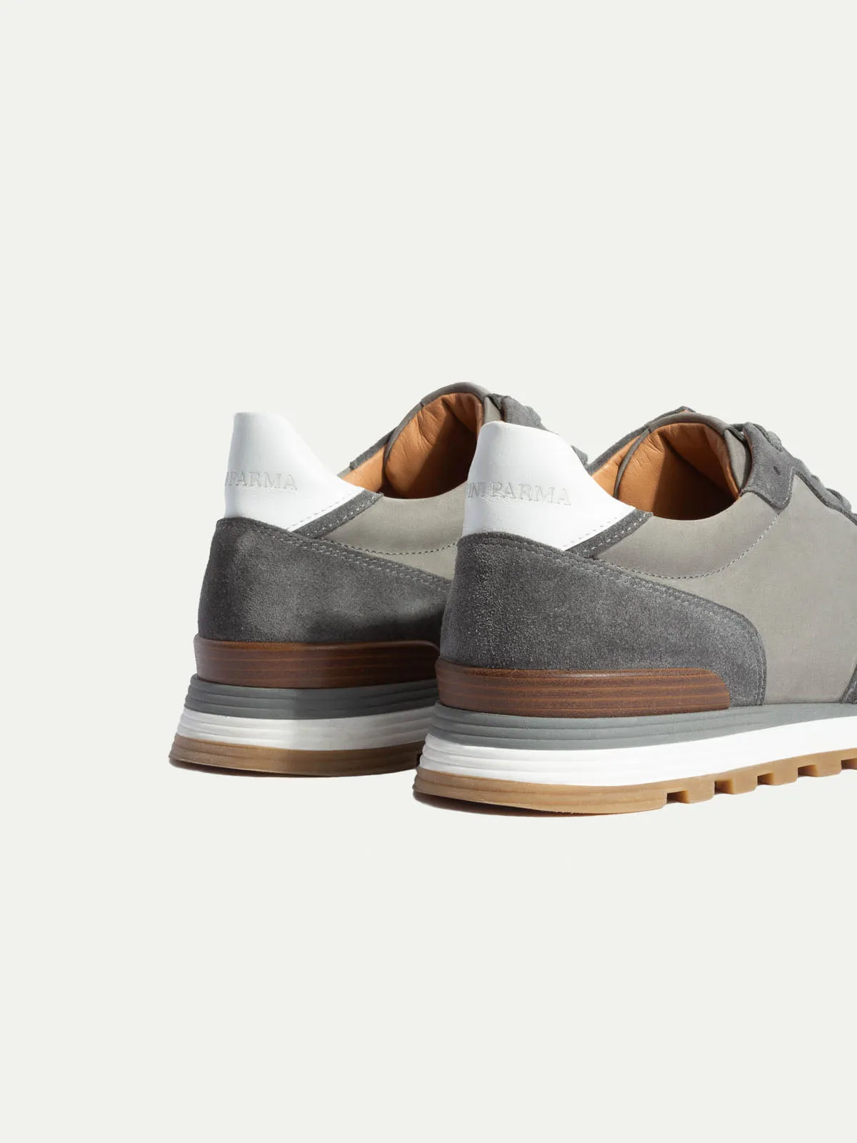 Grey nabuk and suede runners - Made In Italy sold by Pini Parma product image thumbnail 2