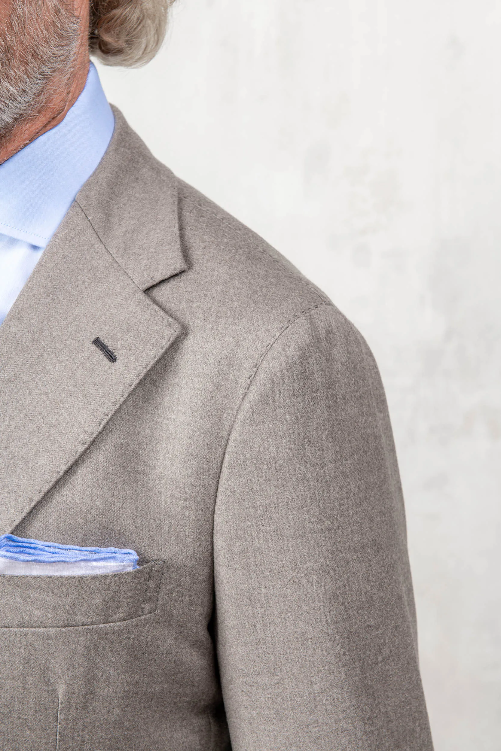 Taupe suit in wool and cashmere - Made in Italy sold by Pini Parma product image thumbnail 3