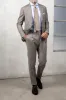 Taupe suit in Loro Piana wool and cashmere - Made in Italy sold by Pini Parma