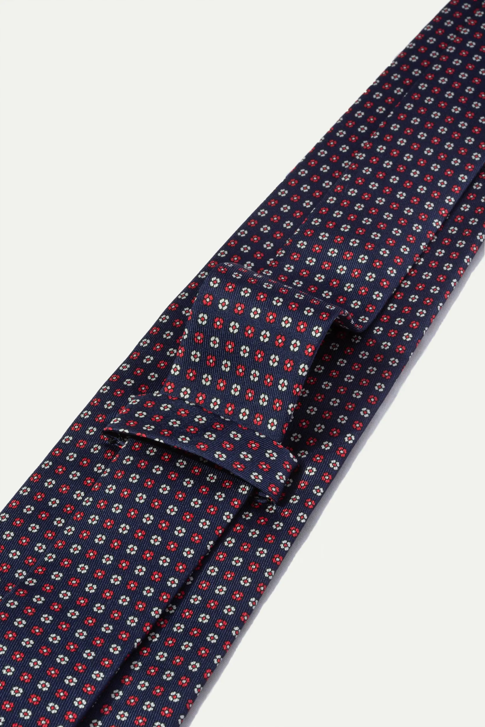 Blue micro fancy silk tie - Made In Italy sold by Pini Parma product image thumbnail 3