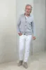 Light grey cable knit cardigan – Made in Italy sold by Pini Parma