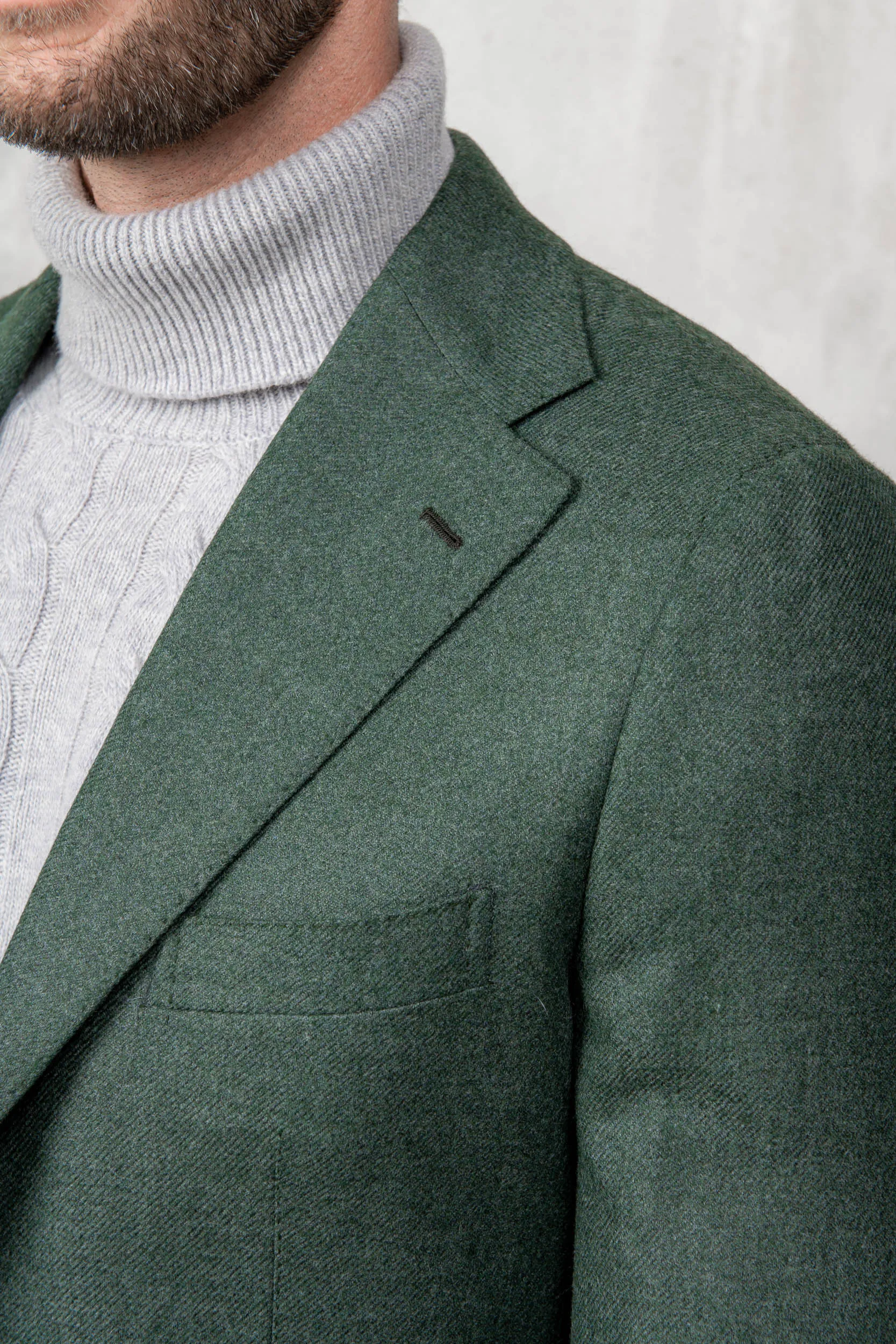 Green jacket in wool and cashmere - Made in Italy sold by Pini Parma product image thumbnail 2