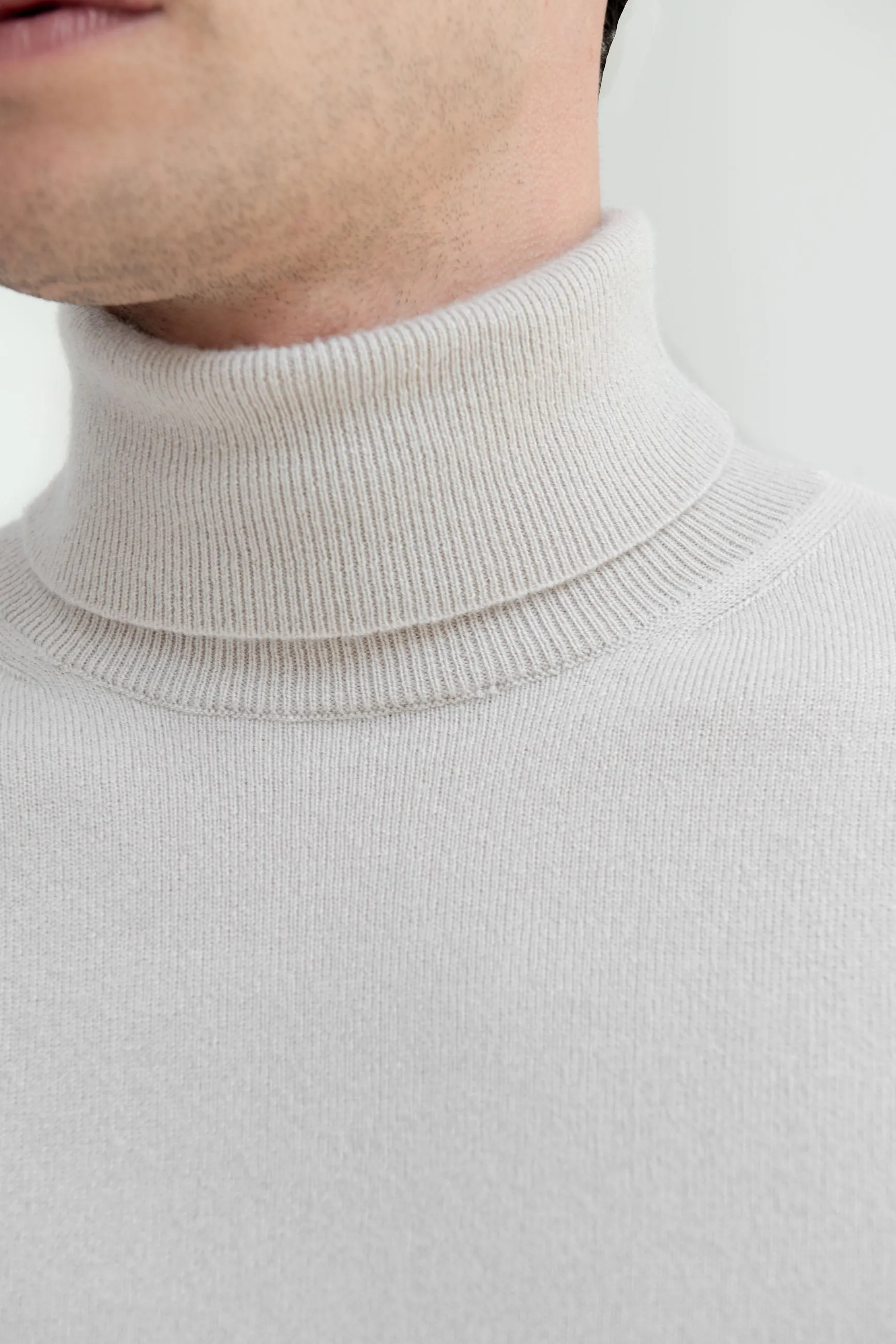 Sand cashmere turtleneck - Made in italy sold by Pini Parma product image thumbnail 4