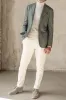 Sage jacket in wool, cotton and silk - Made in Italy sold by Pini Parma