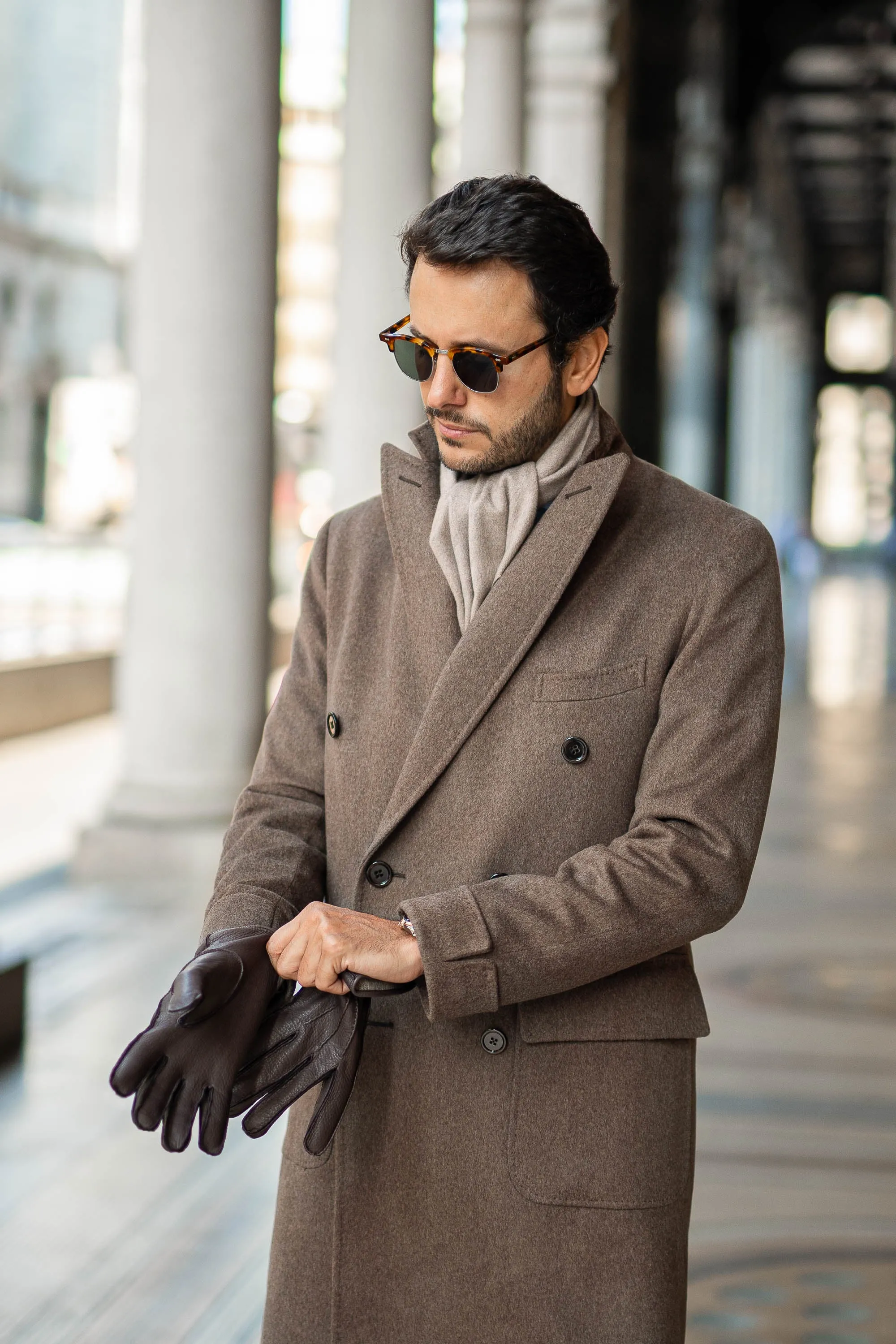 Taupe polo coat – Made in Italy sold by Pini Parma product image thumbnail 3
