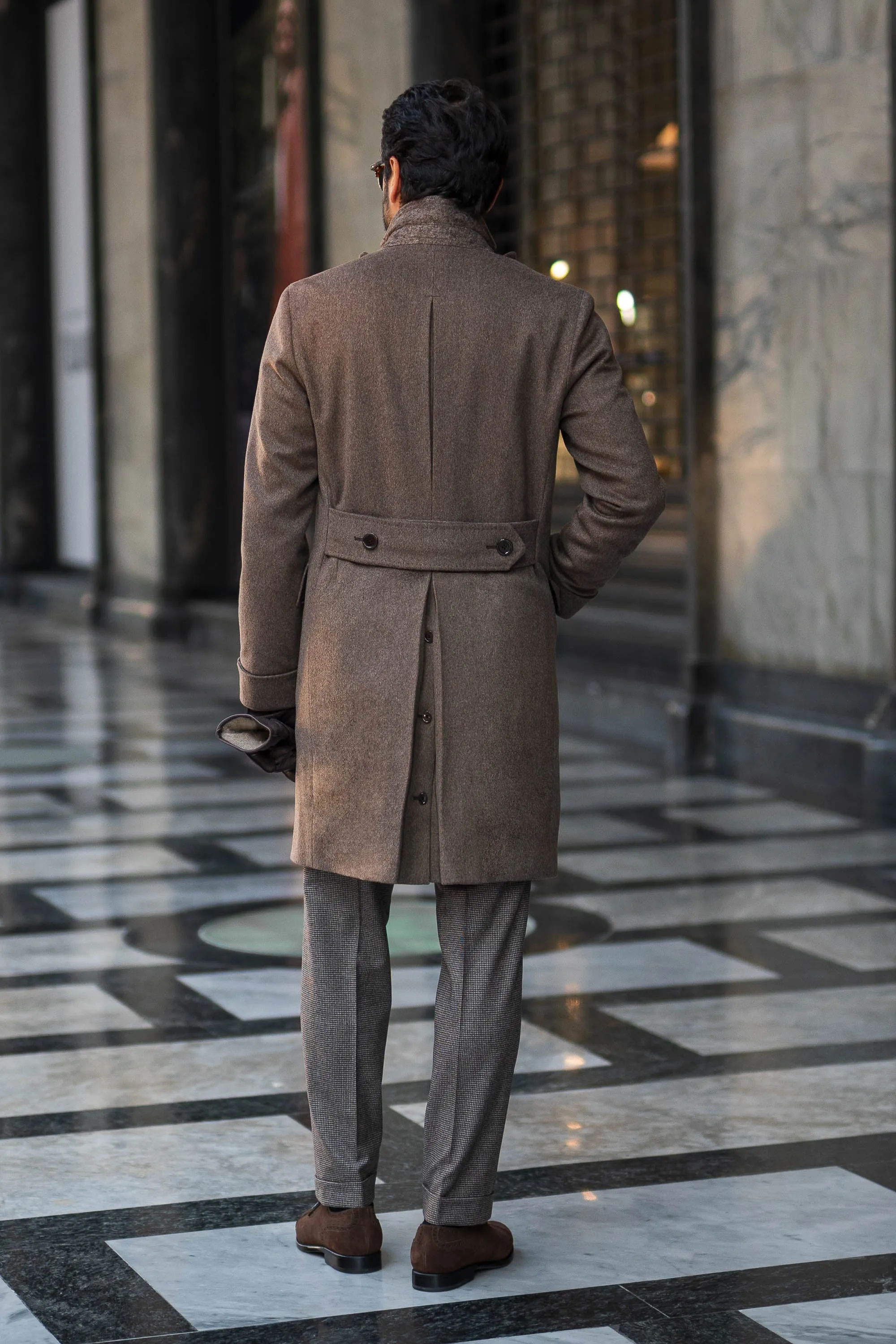 Taupe polo coat – Made in Italy sold by Pini Parma product image thumbnail 2