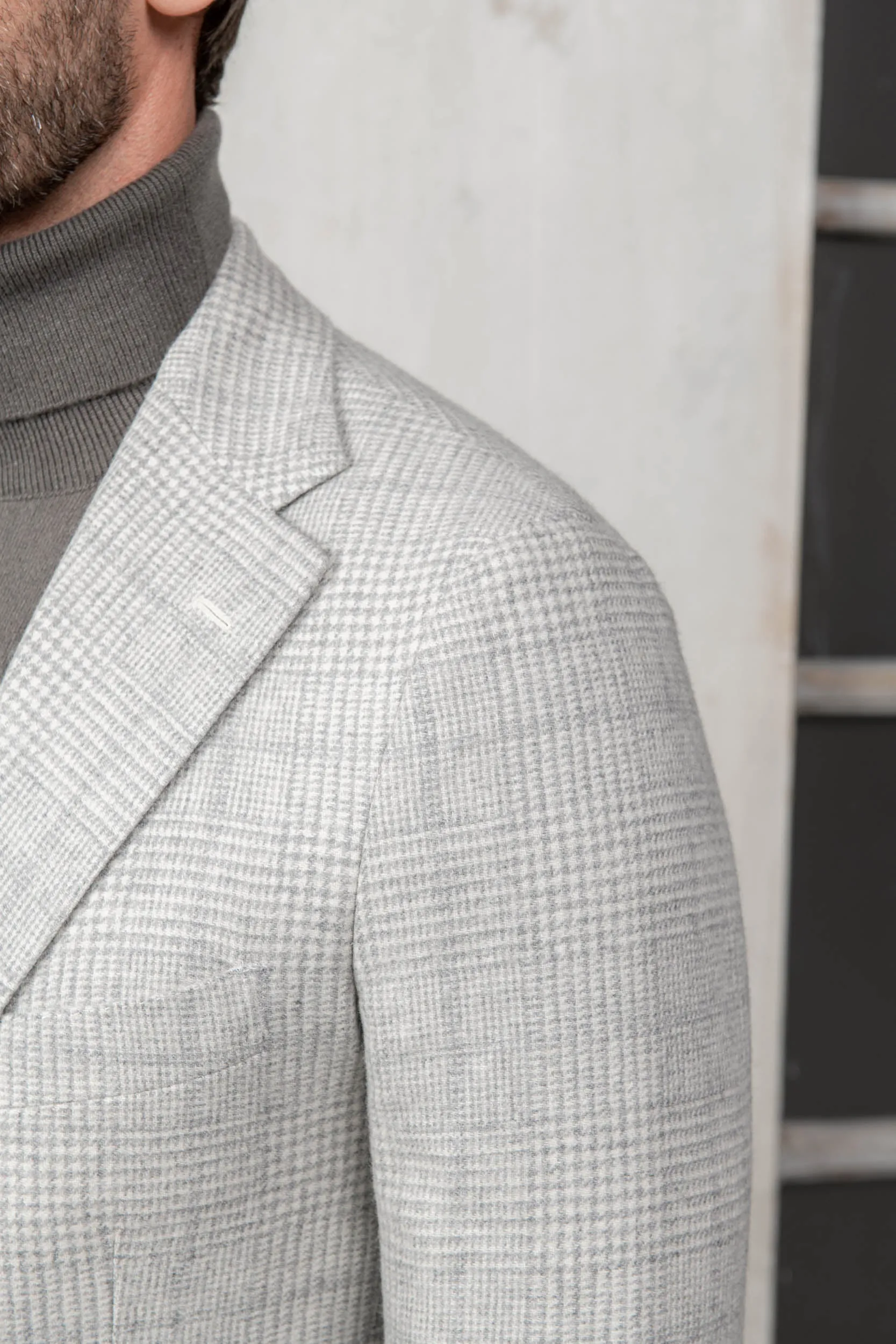 Grey Prince of Wales jacket - Made in Italy sold by Pini Parma product image thumbnail 2