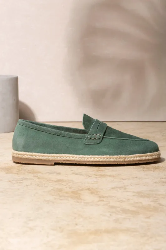 Green suede espadrilles - Made In Italy sold by Pini Parma