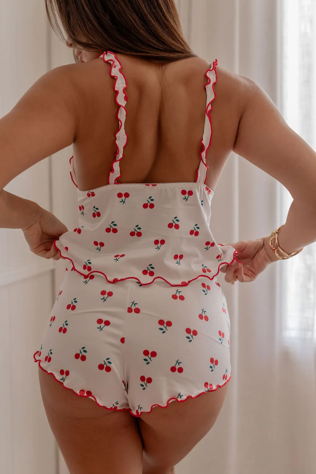 Bria Red Cami Short Set sold by One Empire Sleep product image thumbnail 3