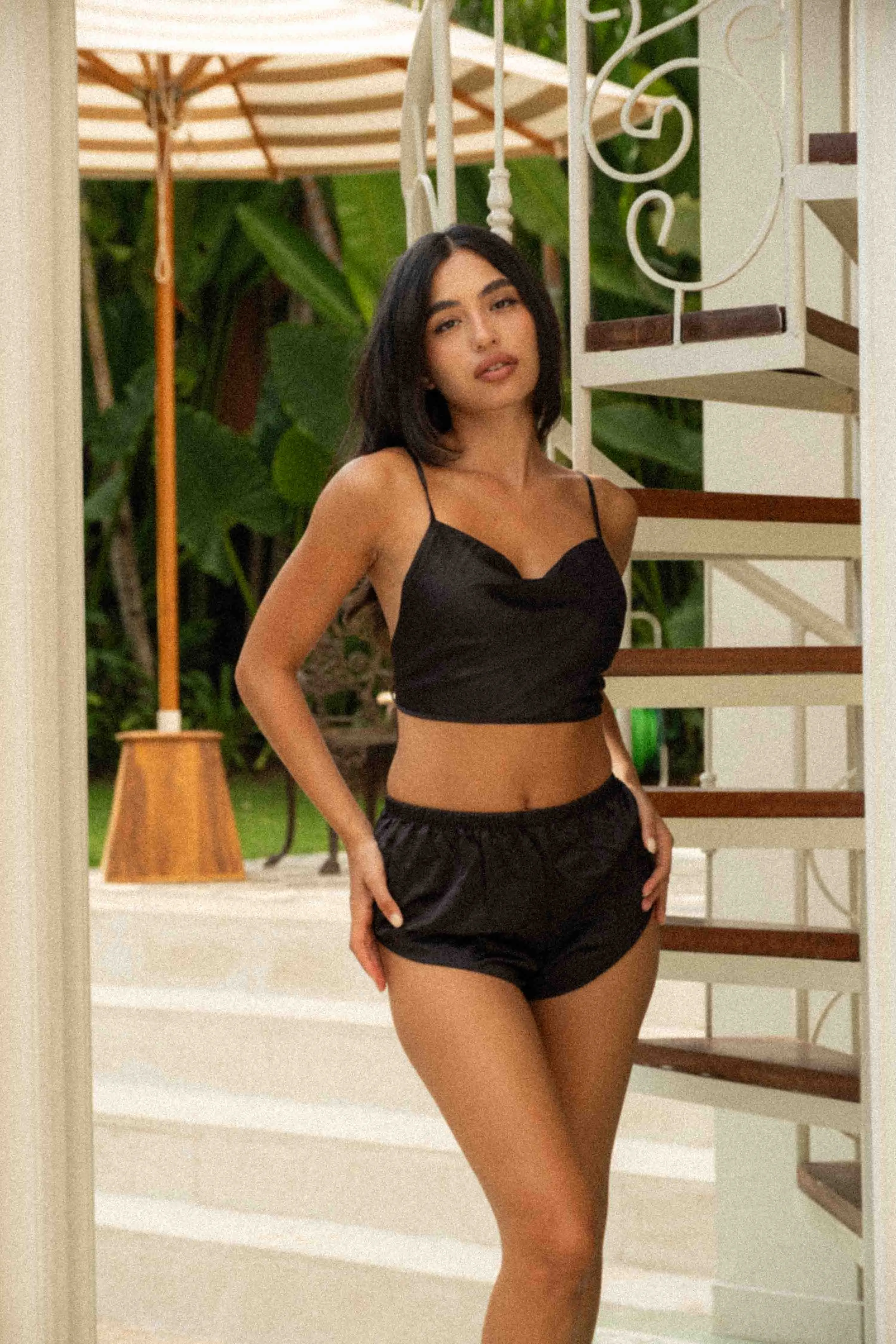 Kiah Black Cami Short Set sold by One Empire Sleep product image thumbnail 4