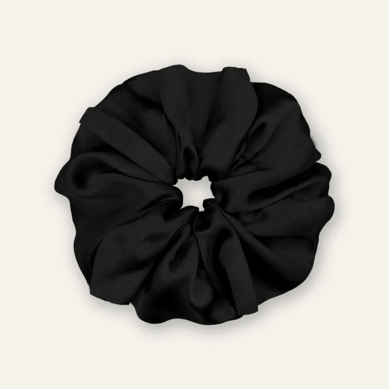 Black Satin Scrunchie sold by One Empire Sleep